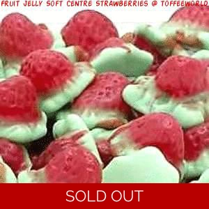 Fruit Flavour Jelly Soft Centre Strawberries Sweets 113g